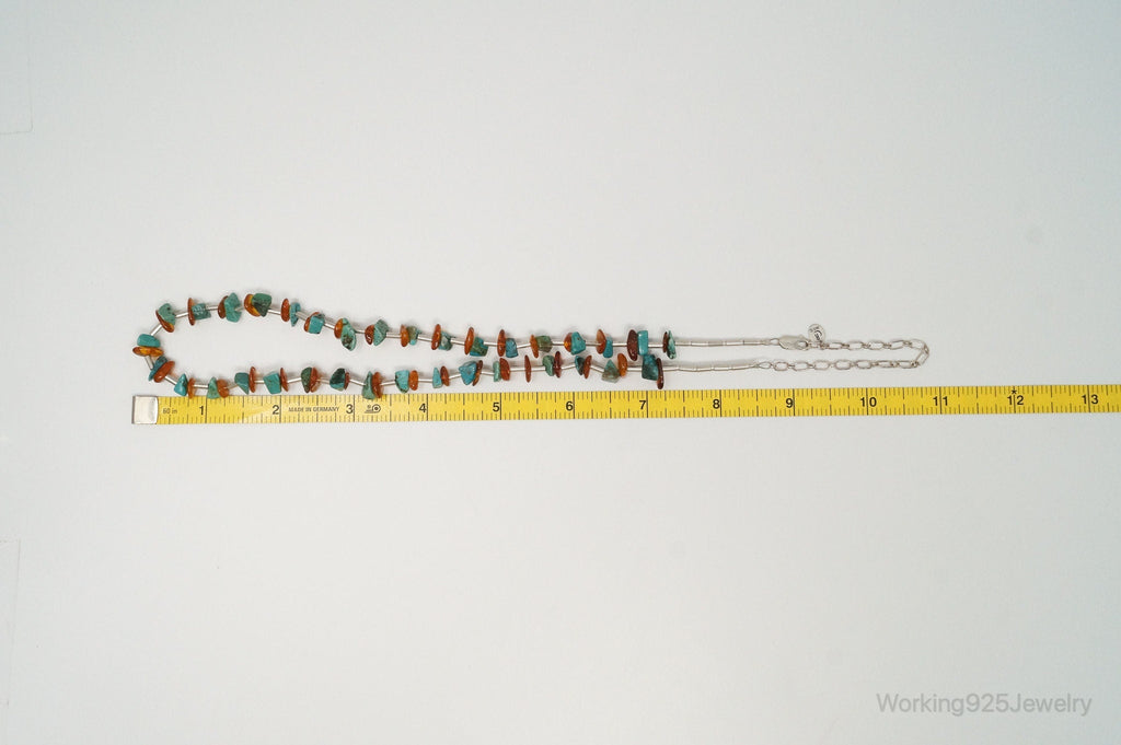 Designer Carolyn Pollack Relios Turquoise Amber Sterling Silver Necklace | Jewelry > Necklaces | Wiccan Center