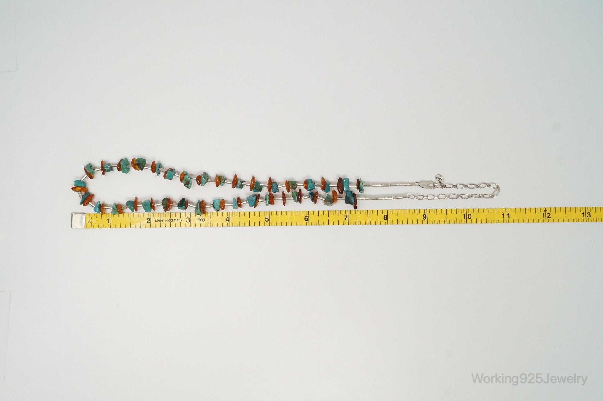 Designer Carolyn Pollack Relios Turquoise Amber Sterling Silver Necklace | Jewelry > Necklaces | Wiccan Center