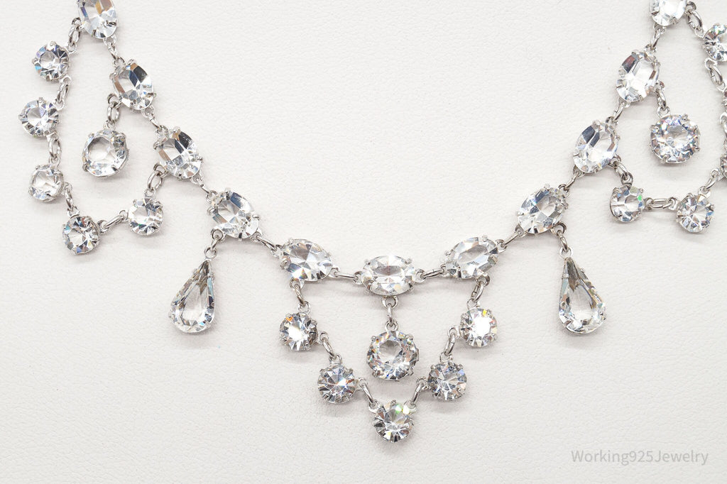 Antique Crystal Sterling Silver Necklace 16" | Jewelry > Necklaces > Pendants | Wiccan Center