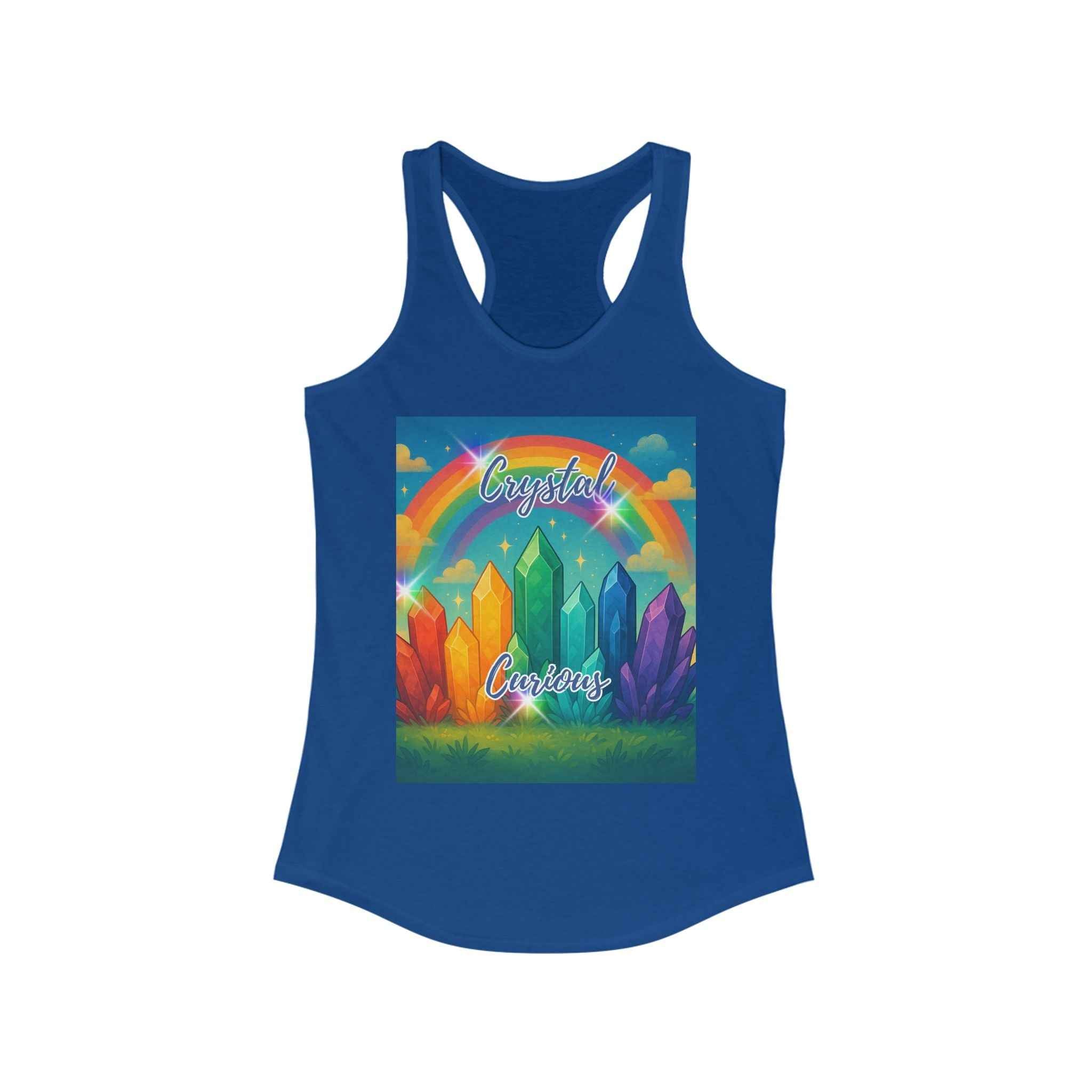 Crystal Curious Women's Racerback Tank Top - Positive Vibes Tee | Tank Top | Wiccan Center