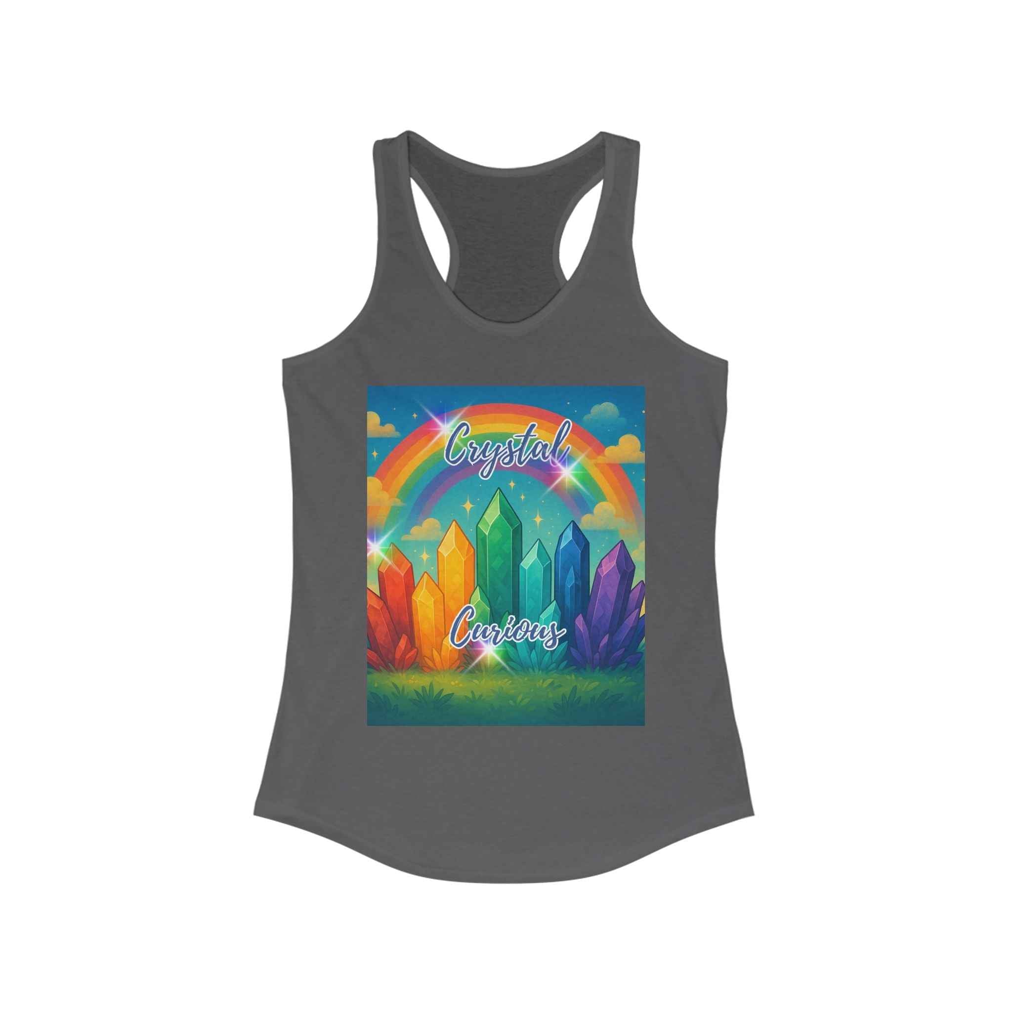 Crystal Curious Women's Racerback Tank Top - Positive Vibes Tee | Tank Top | Wiccan Center