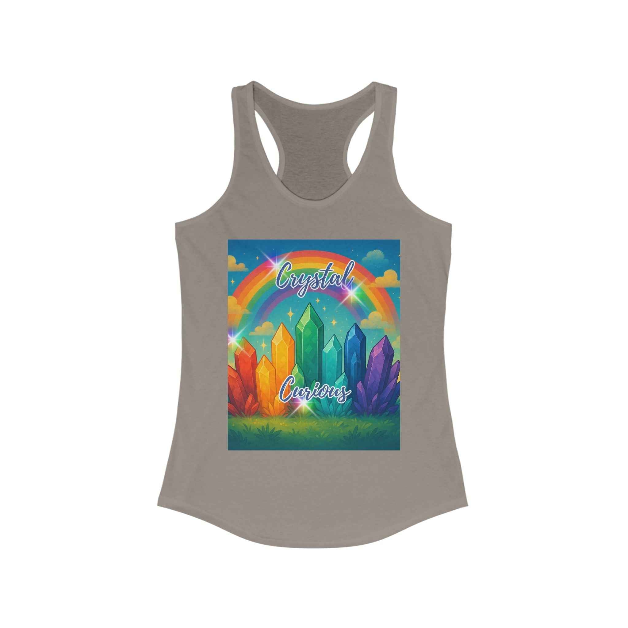 Crystal Curious Women's Racerback Tank Top - Positive Vibes Tee | Tank Top | Wiccan Center