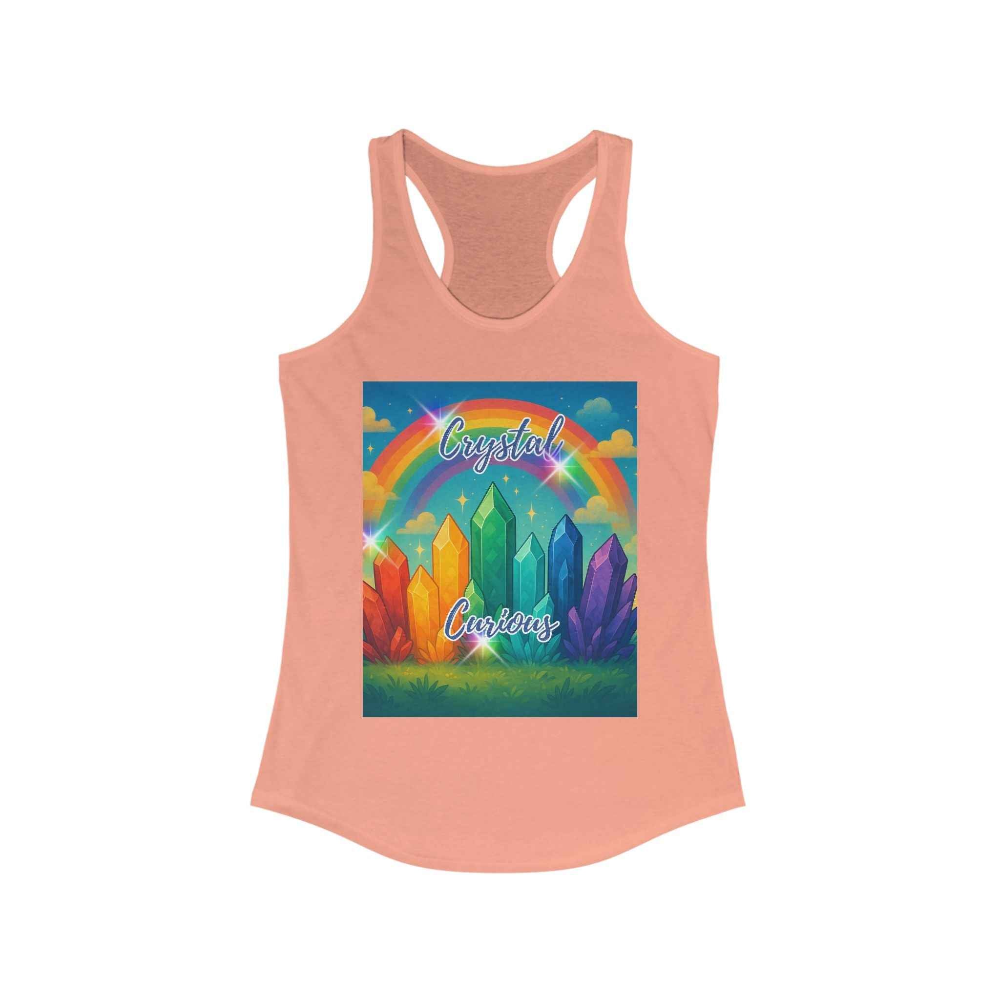 Crystal Curious Women's Racerback Tank Top - Positive Vibes Tee | Tank Top | Wiccan Center