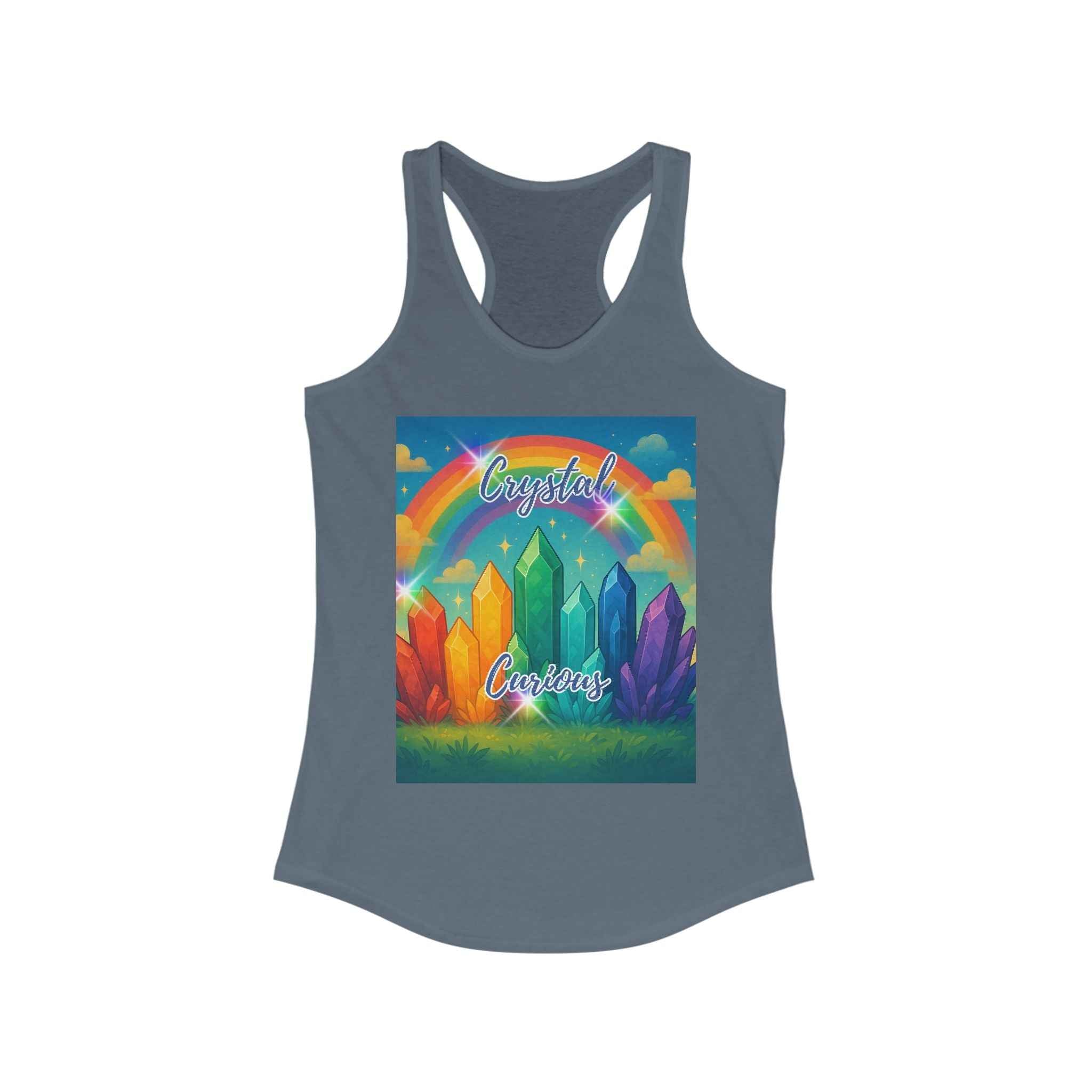 Crystal Curious Women's Racerback Tank Top - Positive Vibes Tee | Tank Top | Wiccan Center