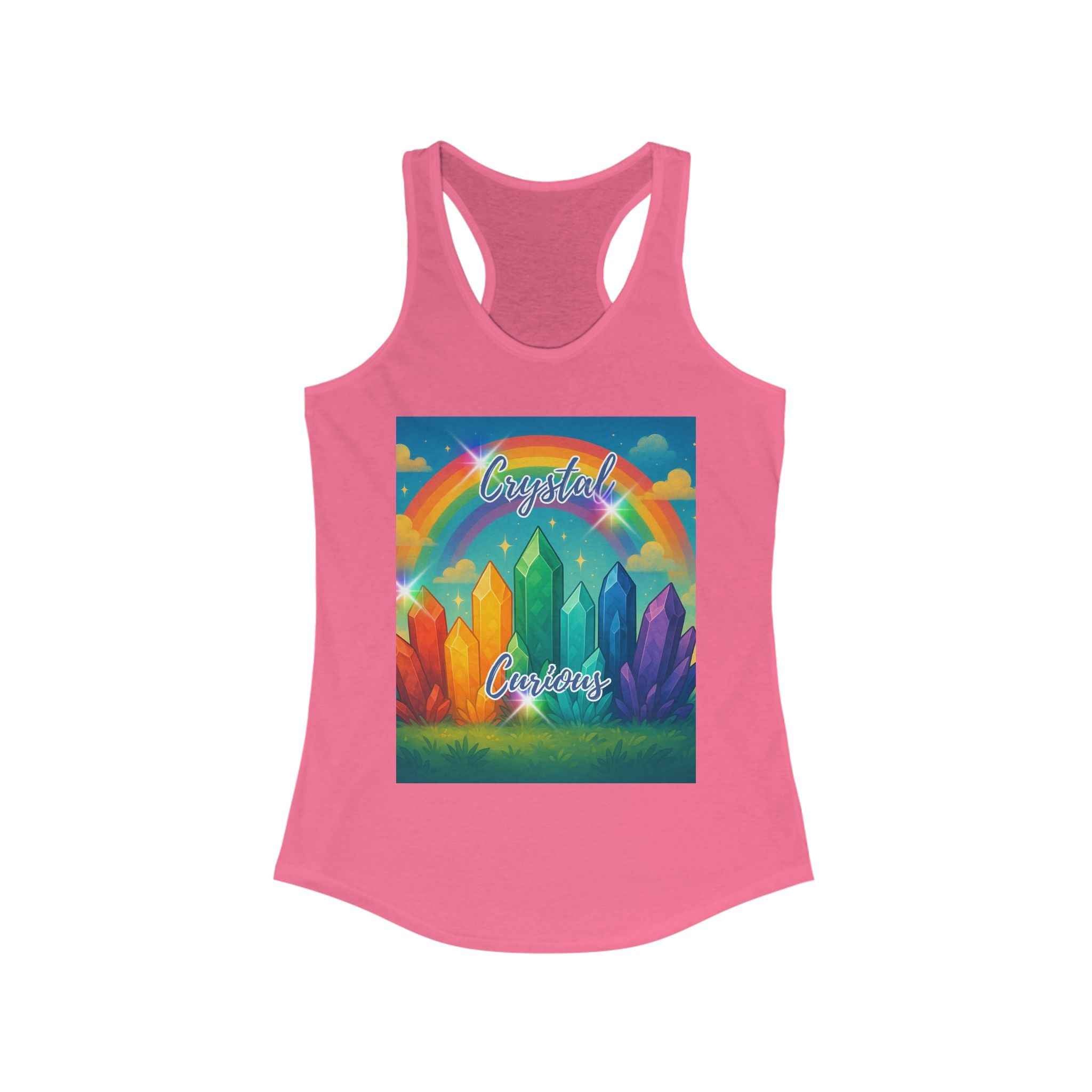 Crystal Curious Women's Racerback Tank Top - Positive Vibes Tee | Tank Top | Wiccan Center