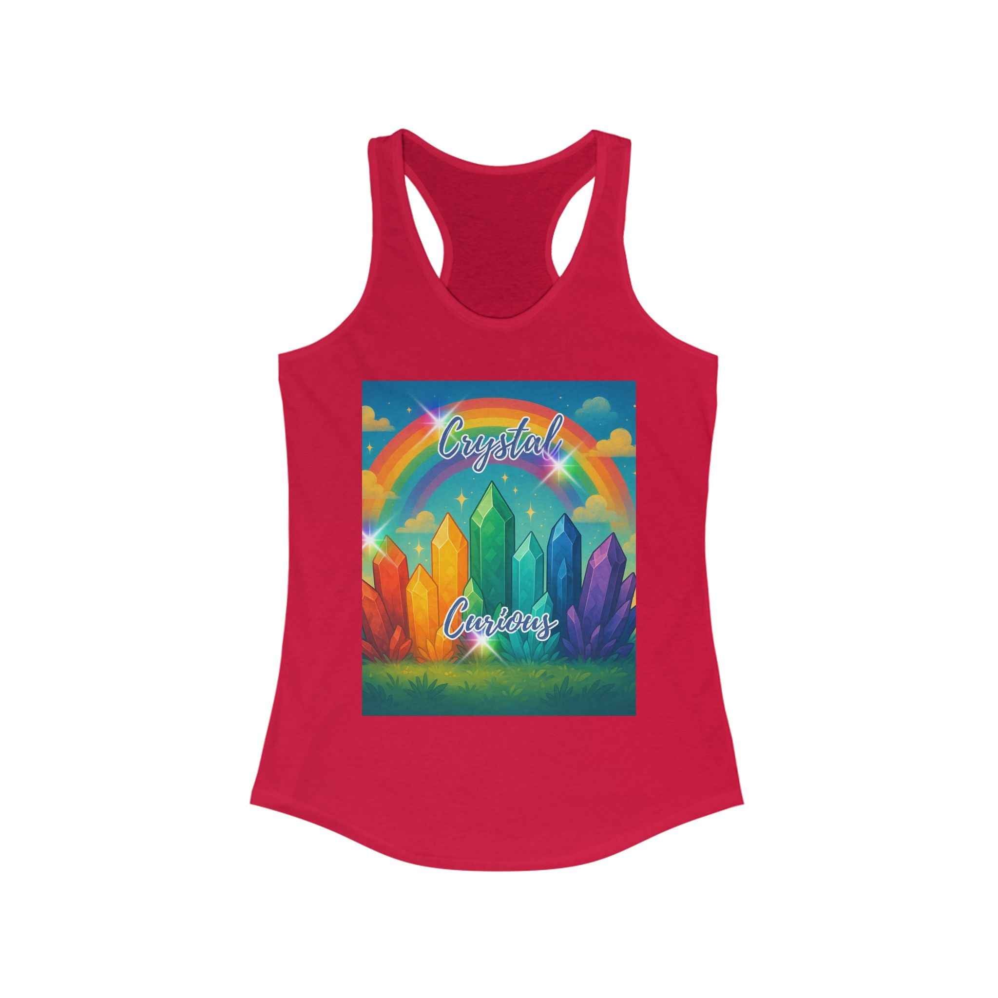Crystal Curious Women's Racerback Tank Top - Positive Vibes Tee | Tank Top | Wiccan Center