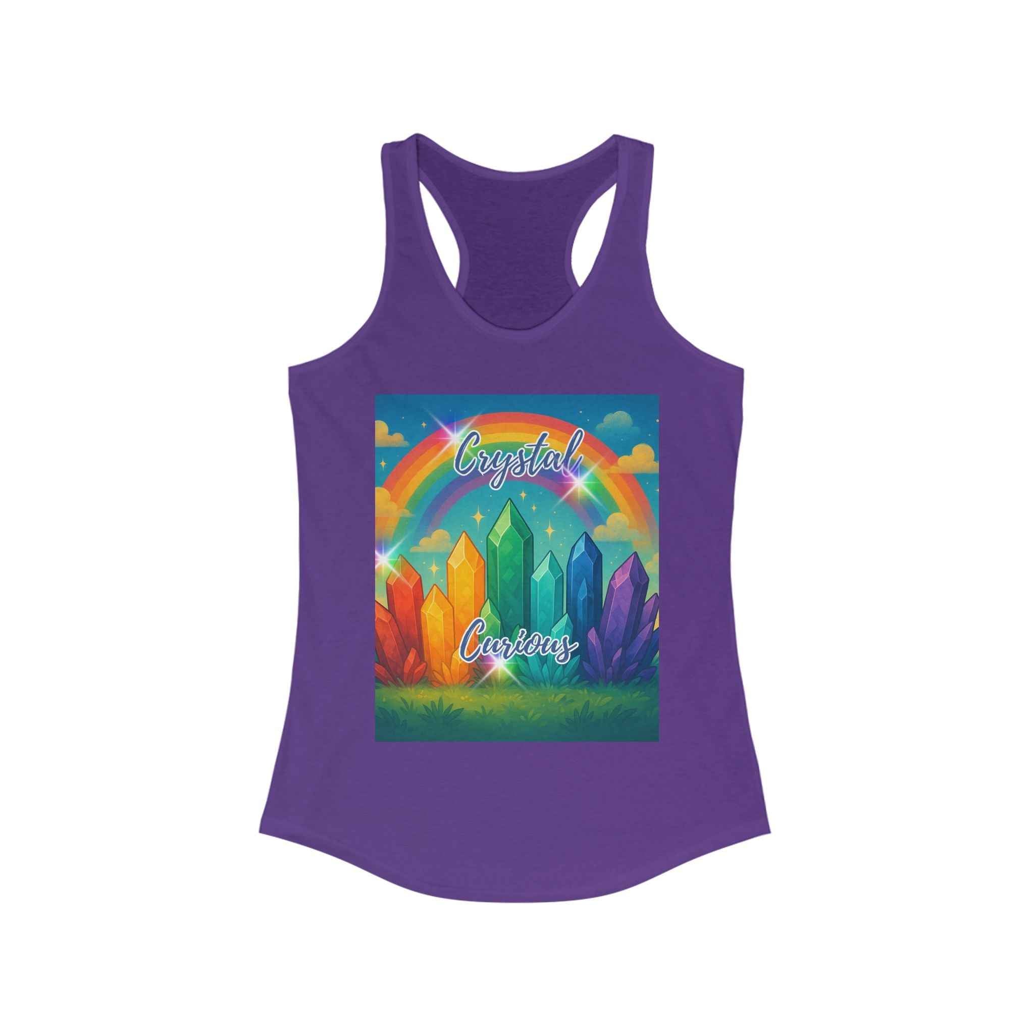 Crystal Curious Women's Racerback Tank Top - Positive Vibes Tee | Tank Top | Wiccan Center