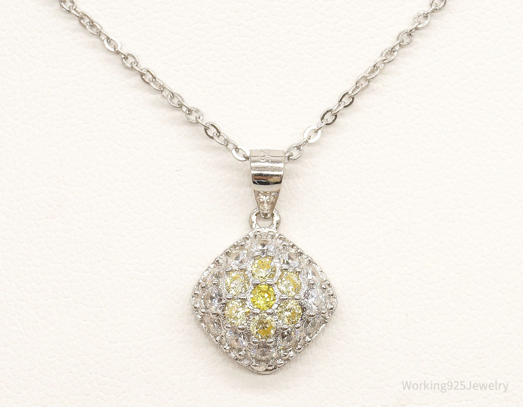 Designer Ryze Cubic Zirconia Sterling Silver Necklace | Jewelry > Necklaces > Pendants | Wiccan Center