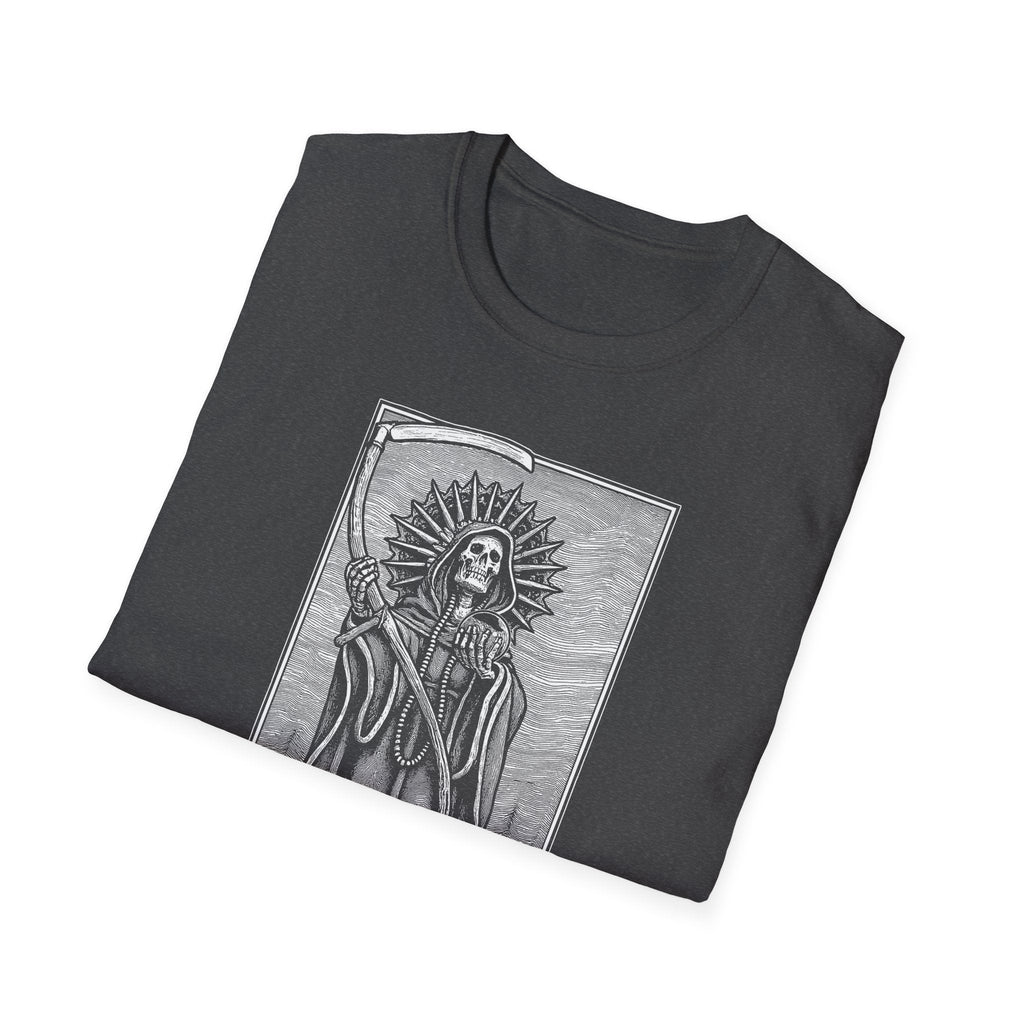 Santa Muerte Unisex T-Shirt, Gothic Grim Reaper Tee | Dellamorte Alternative Shirt, Halloween Gift, Day of the Dead Tee, Graphic Death Saint