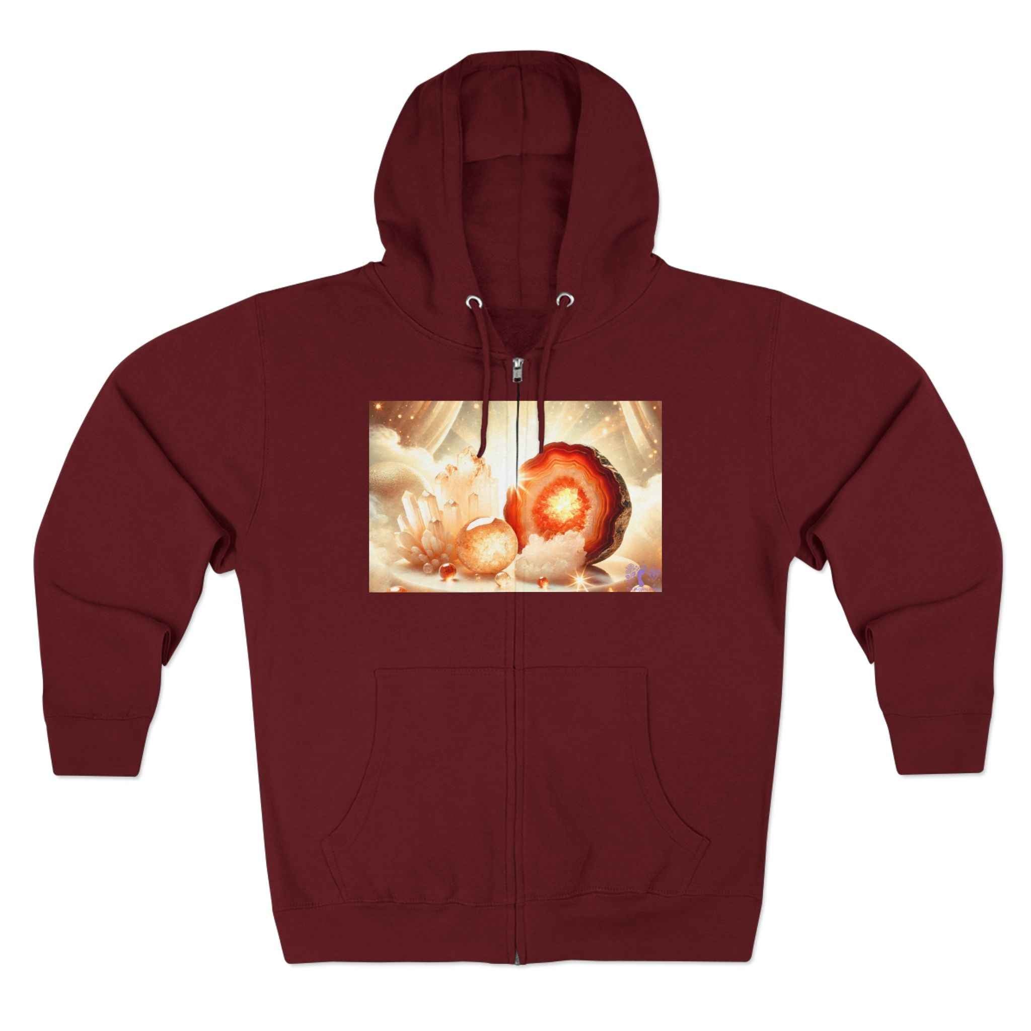 Warm Geode Zipped Hooded Sweater | Hoodie | Wiccan Center