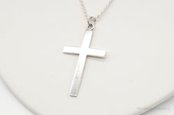 Vintage Large Designer HBF Cross Sterling Silver Necklace | Jewelry > Necklaces > Pendants | Wiccan Center
