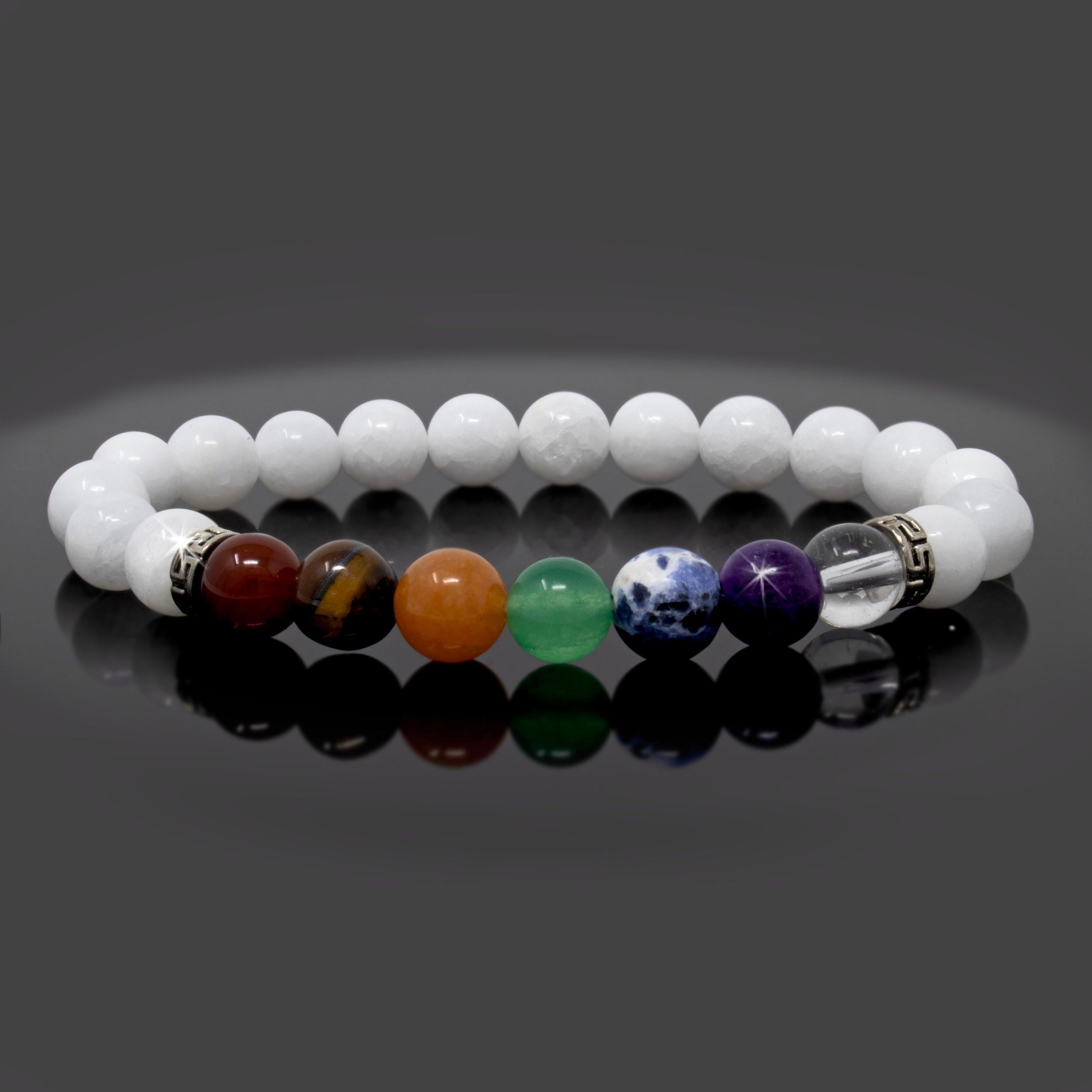 8mm Chakra Beaded Bracelet | Gemstone Jewelry > Bracelets | Wiccan Center