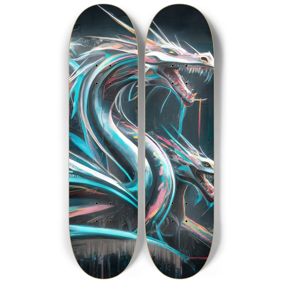 2 Skateboard Series Art - Wyrm Fangs | Skateboard | Wiccan Center