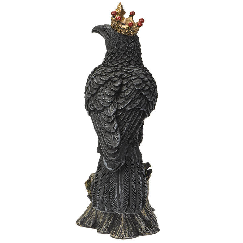 Crowned Raven Figurine