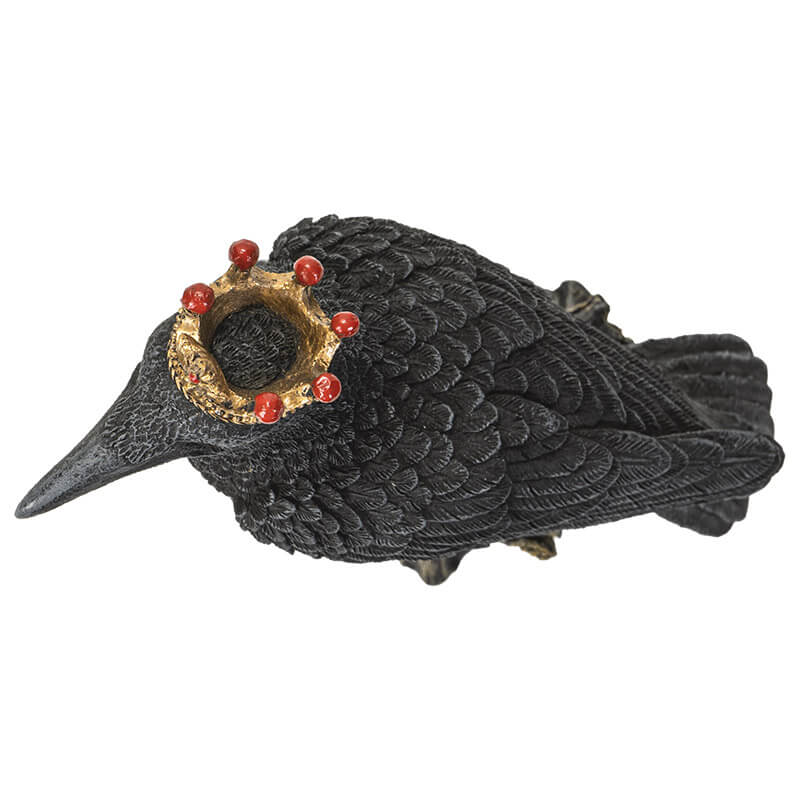 Crowned Raven Figurine