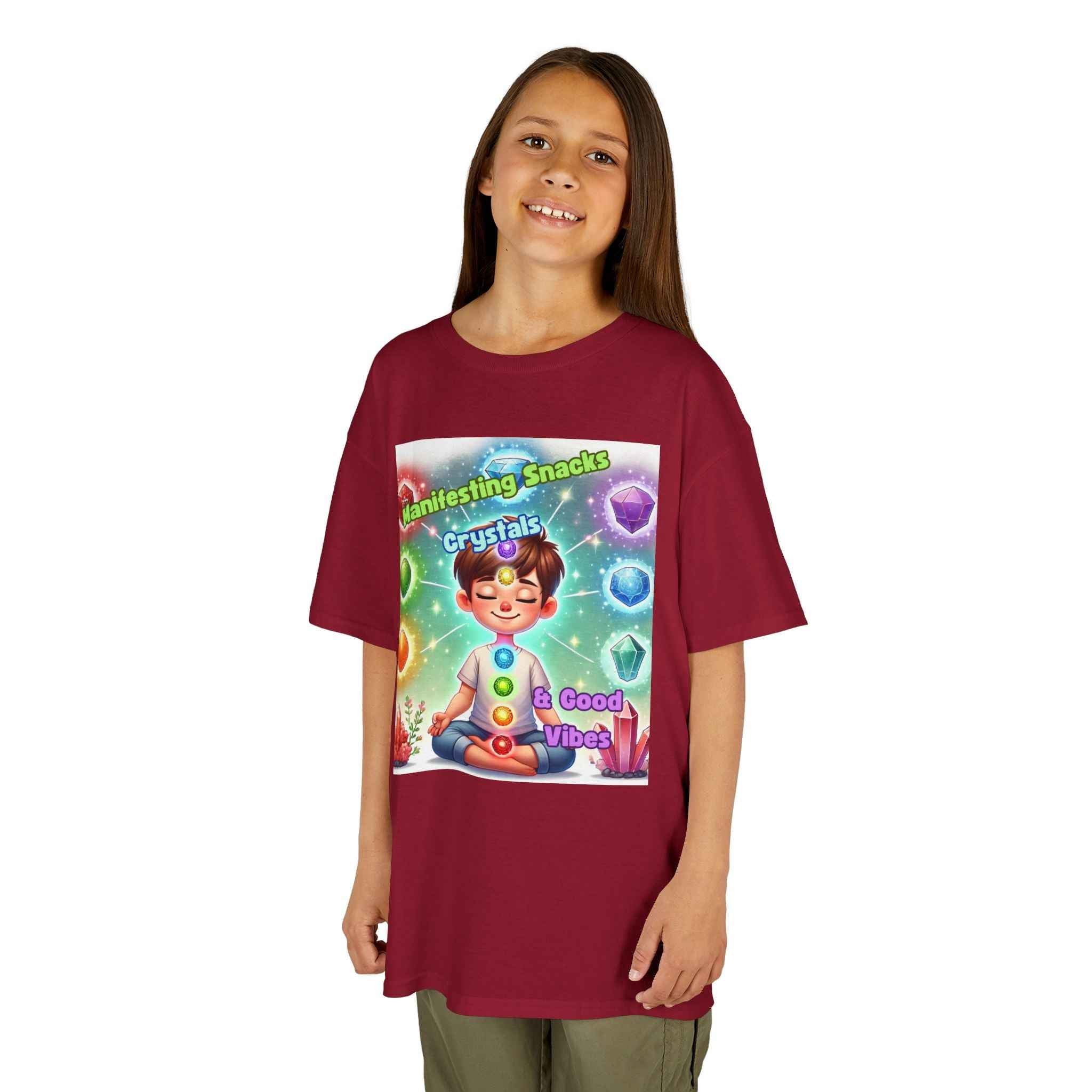 Kids TShirt 'Manifesting Snacks, Crystals, and Good Energy' | Kids clothes | Wiccan Center