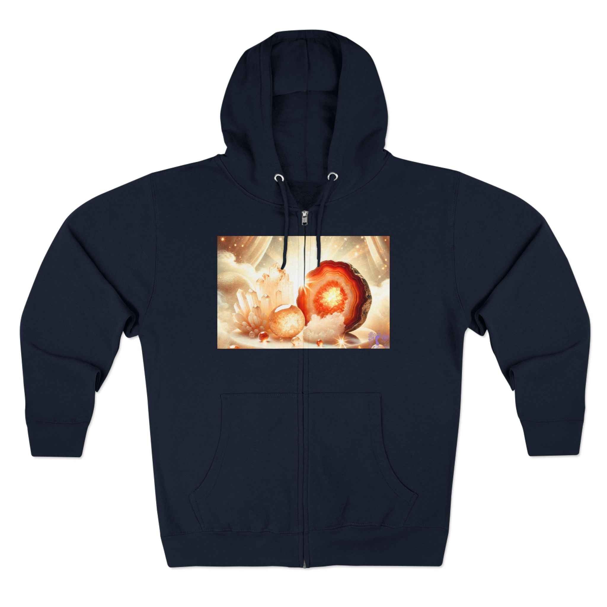 Warm Geode Zipped Hooded Sweater | Hoodie | Wiccan Center