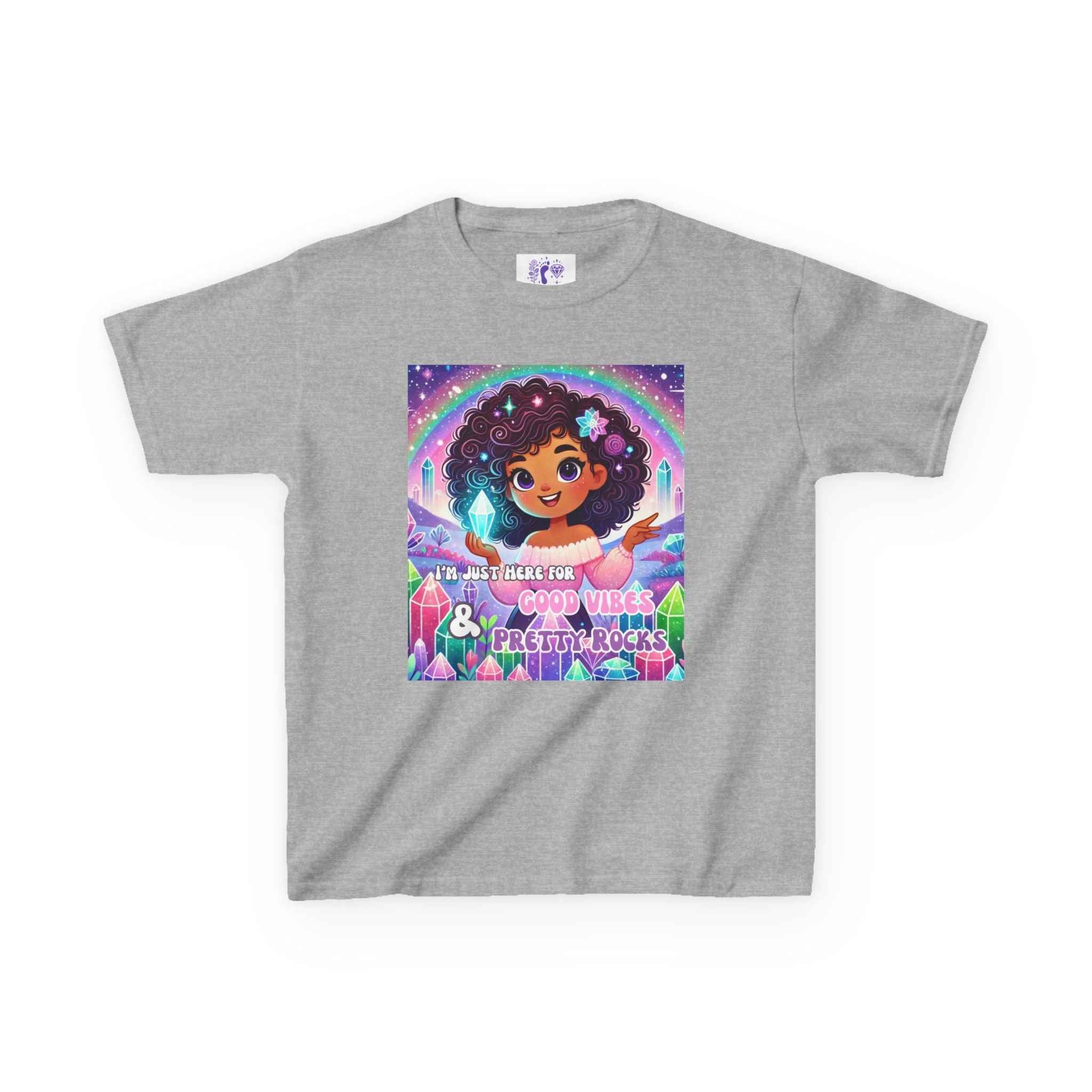 Kids TShirt 'I'm Just Here for Good Vibes and Pretty Rocks' | Kids clothes | Wiccan Center