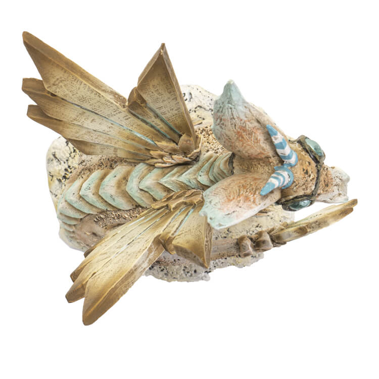 Pale Steampunk Dragon Figurine