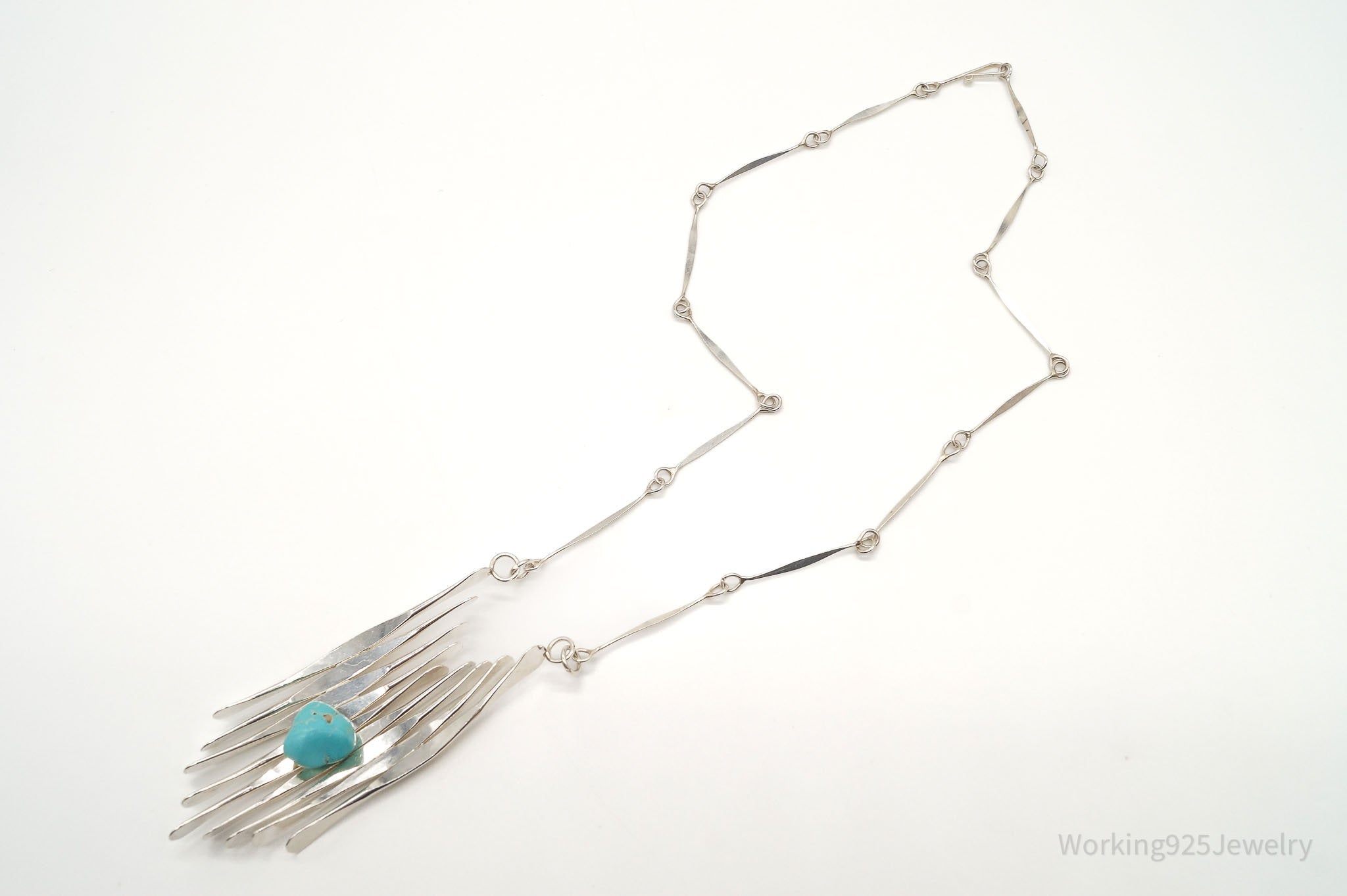 Vintage Turquoise Modernist Silver Necklace | Jewelry > Necklaces > Pendants | Wiccan Center