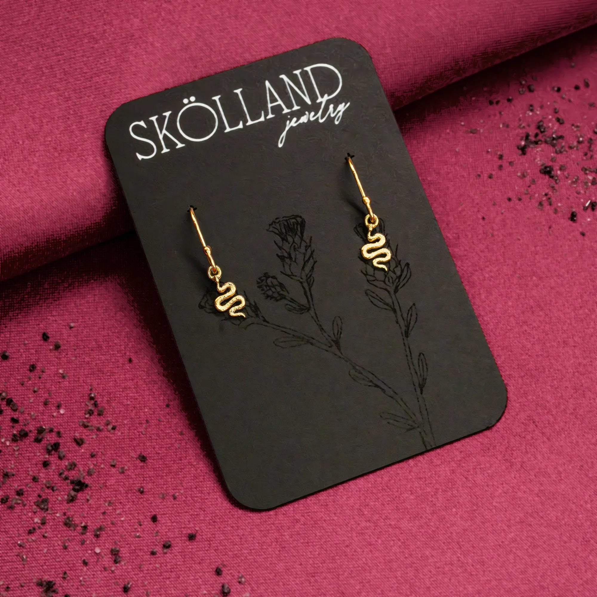 Nagi Dangle Earrings-14K Yellow Gold