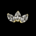 Aria - 14KT Gold Threadless End | Threadless End | Wiccan Center