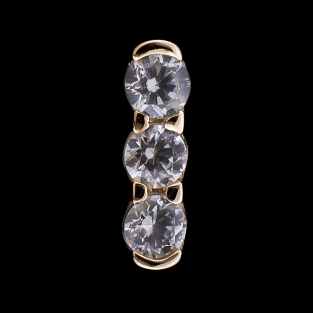 Avery - 14KT Gold Threadless End | Threadless End | Wiccan Center