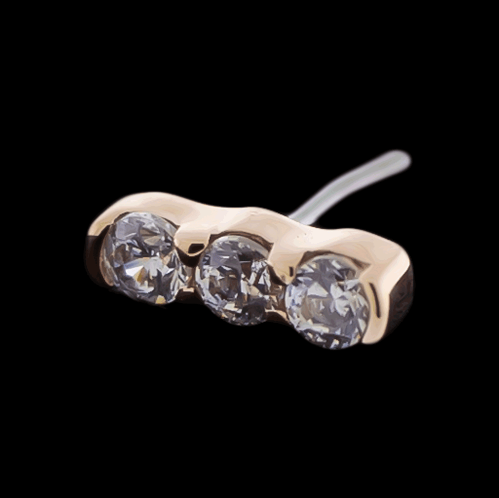 Avery - 14KT Gold Threadless End | Threadless End | Wiccan Center