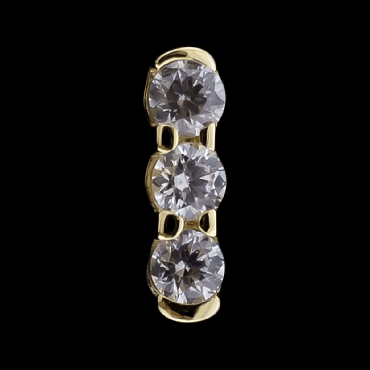 Avery - 14KT Gold Threadless End | Threadless End | Wiccan Center