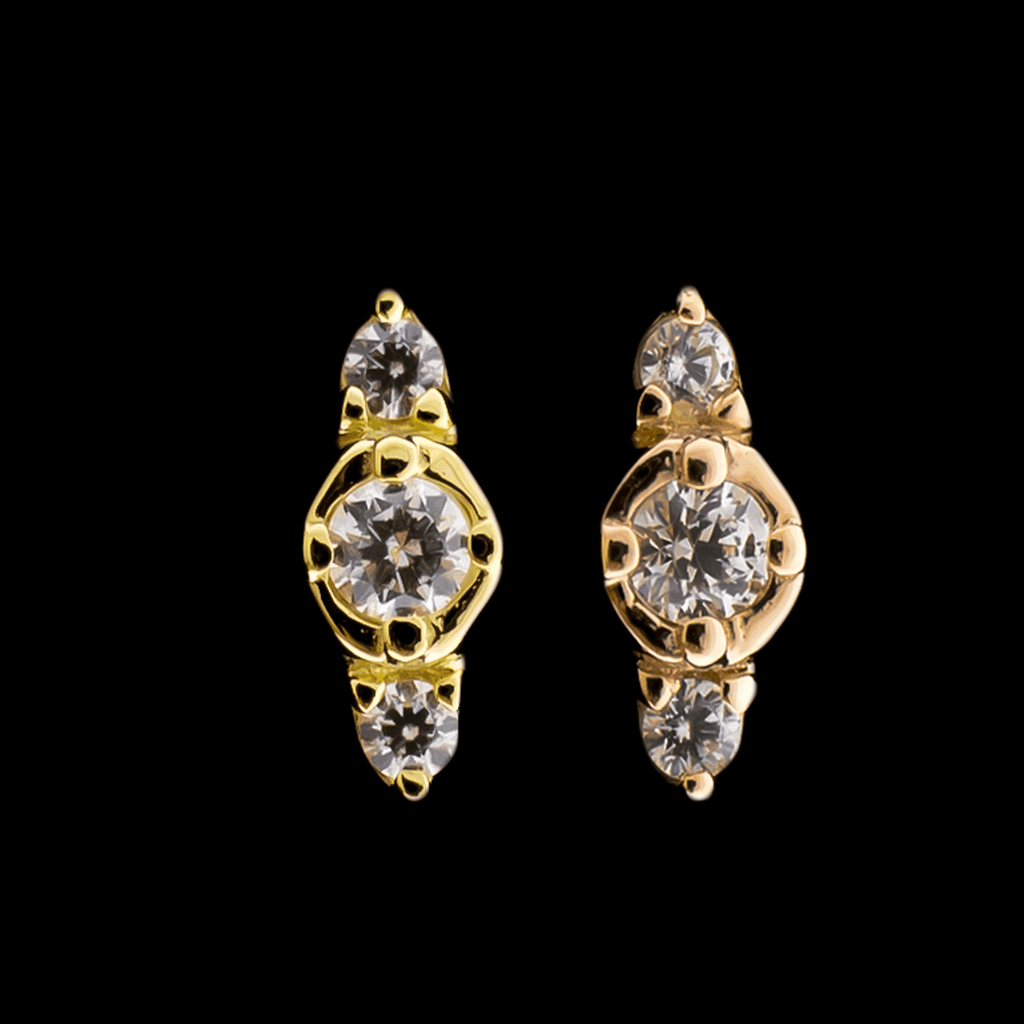 Tatum - 14KT Gold Threadless End | Threadless End | Wiccan Center