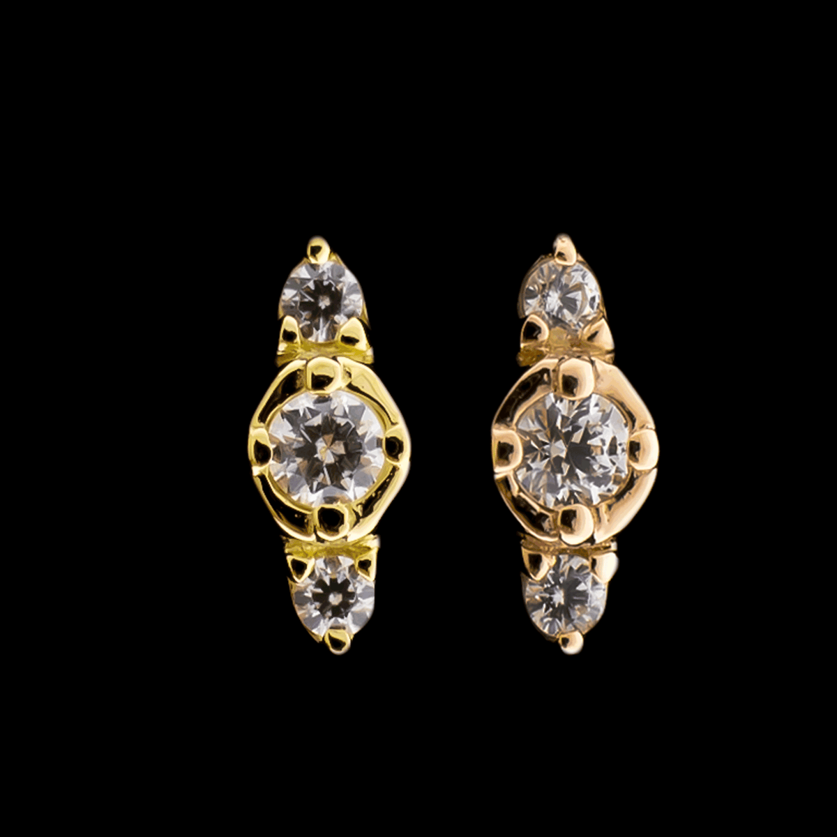 Tatum - 14KT Gold Threadless End | Threadless End | Wiccan Center