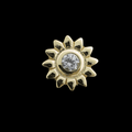 Helia - 14KT Gold Threadless End | Body Jewelry | Wiccan Center