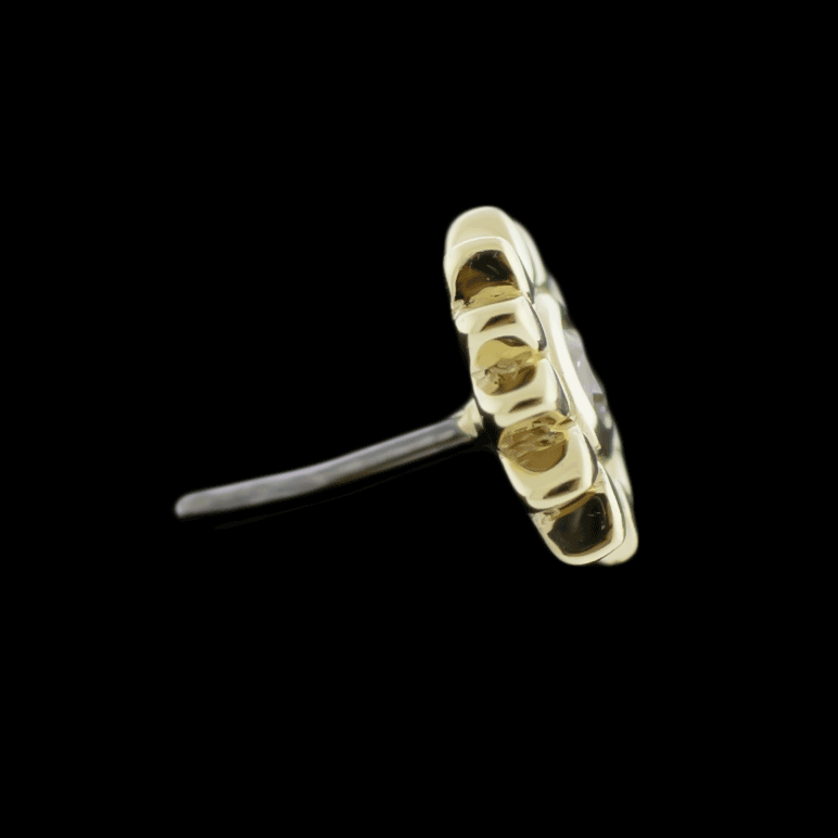 Helia - 14KT Gold Threadless End | Body Jewelry | Wiccan Center