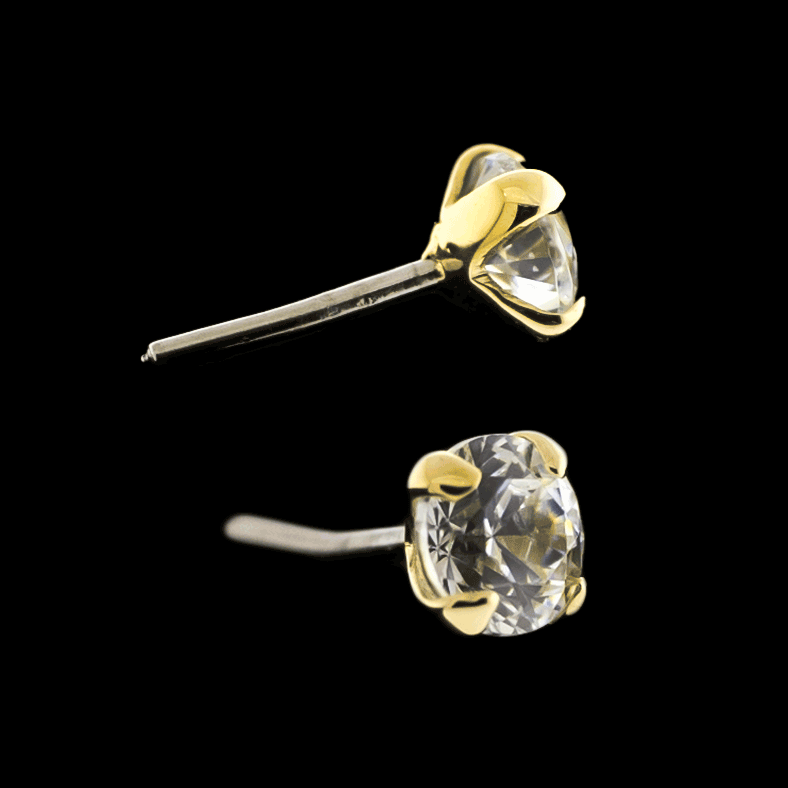 Valeri - 14KT Gold Threadless End | Threadless End | Wiccan Center