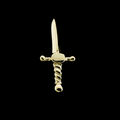 Siren's Fang - 14KT Gold Threadless End | Threadless End | Wiccan Center