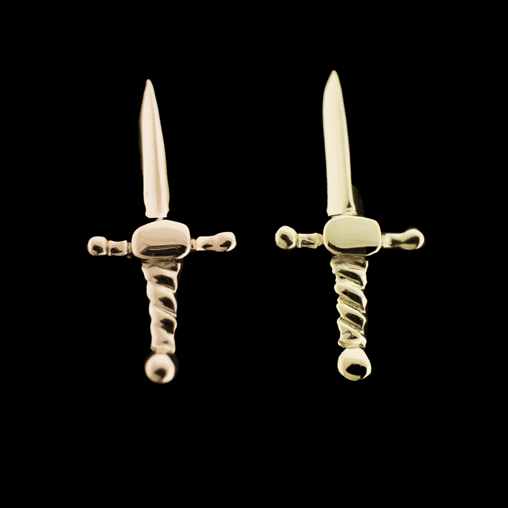 Siren's Fang - 14KT Gold Threadless End | Threadless End | Wiccan Center