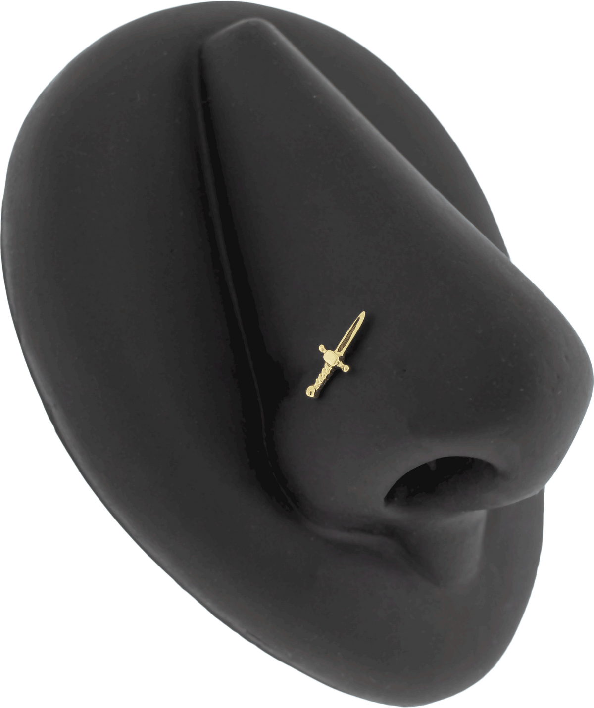 Siren's Fang - 14KT Gold Threadless End | Threadless End | Wiccan Center