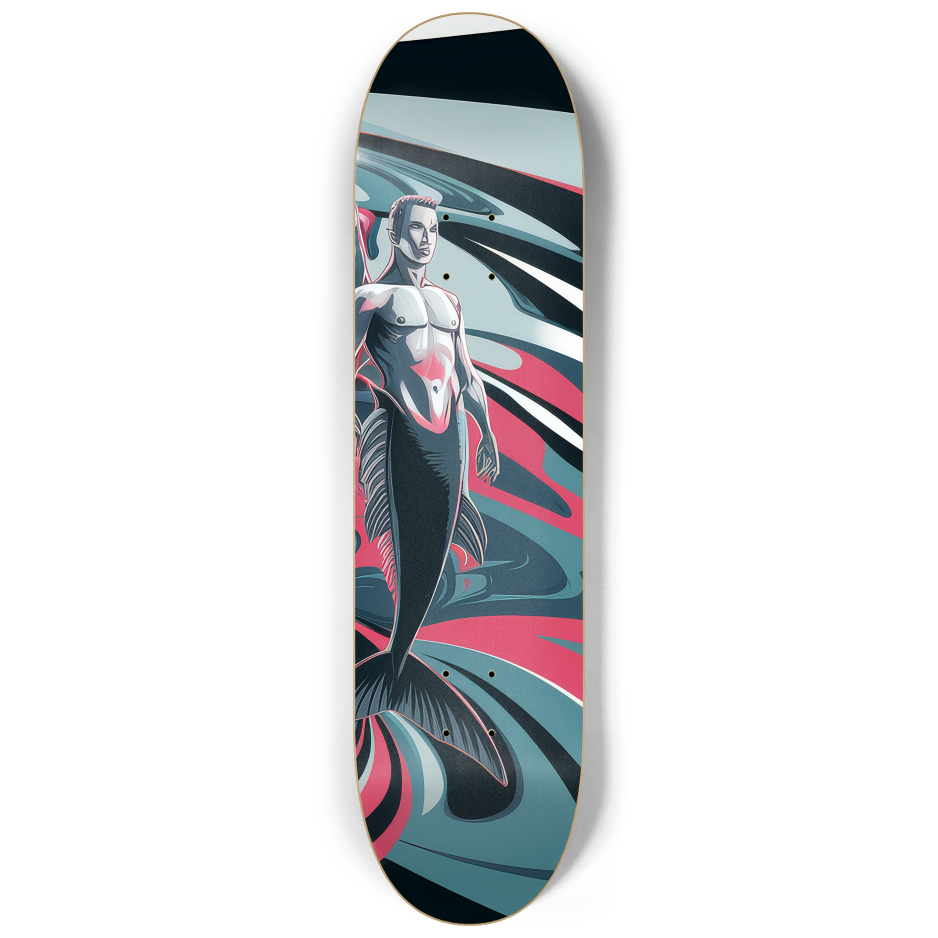 3 Skateboard Series Art - Merman Squad | Skateboard | Wiccan Center