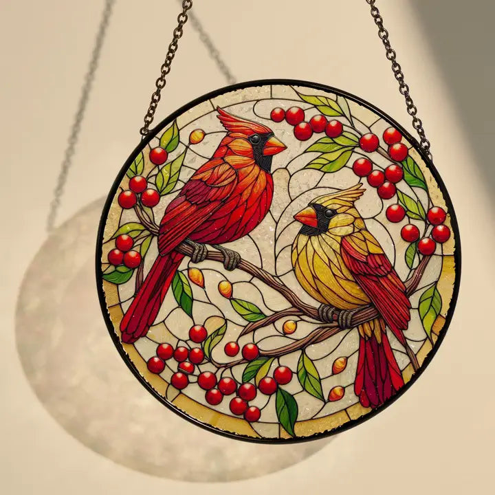 Always Near Cardinal Couple Suncatcher | Gifts | Wiccan Center