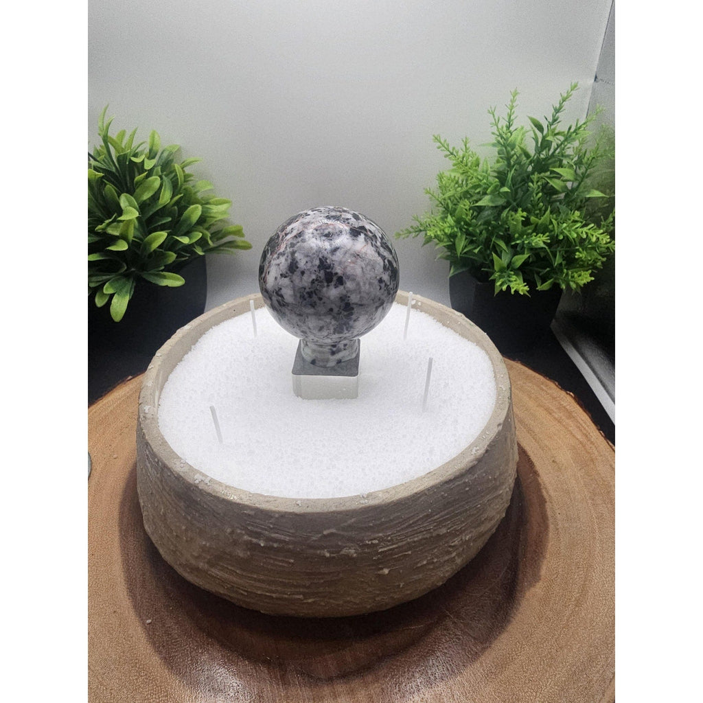 Ocean jasper concrete candle bowl