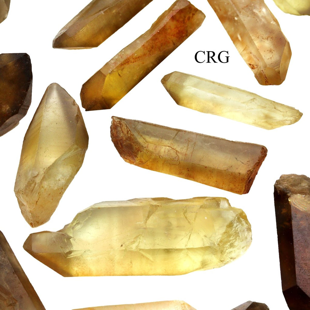 150 GRAM LOT - Natural Zambian Citrine Points / 10-45 GRAMS AVG