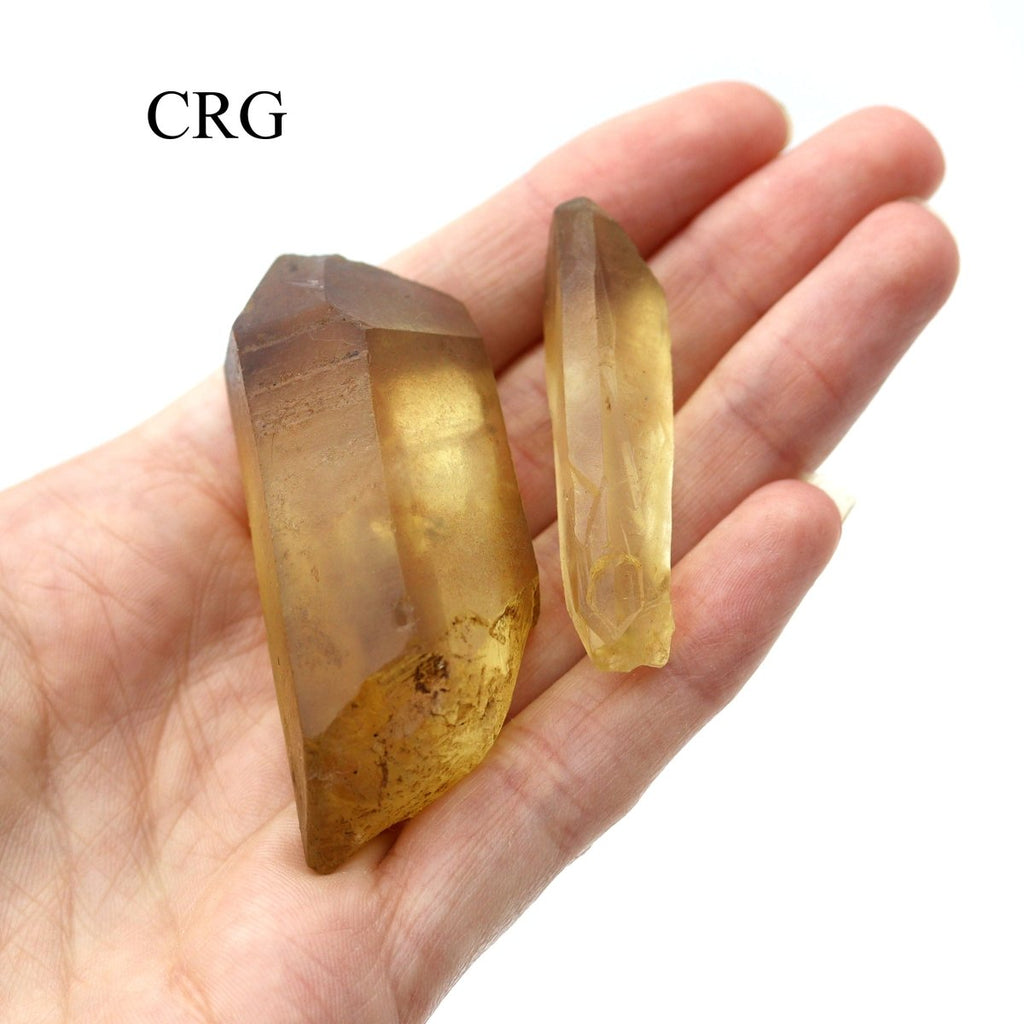 150 GRAM LOT - Natural Zambian Citrine Points / 10-45 GRAMS AVG