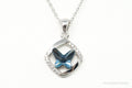 Blue Crystal Cubic Zirconia Butterfly Sterling Silver Necklace | Jewelry > Necklaces > Pendants | Wiccan Center