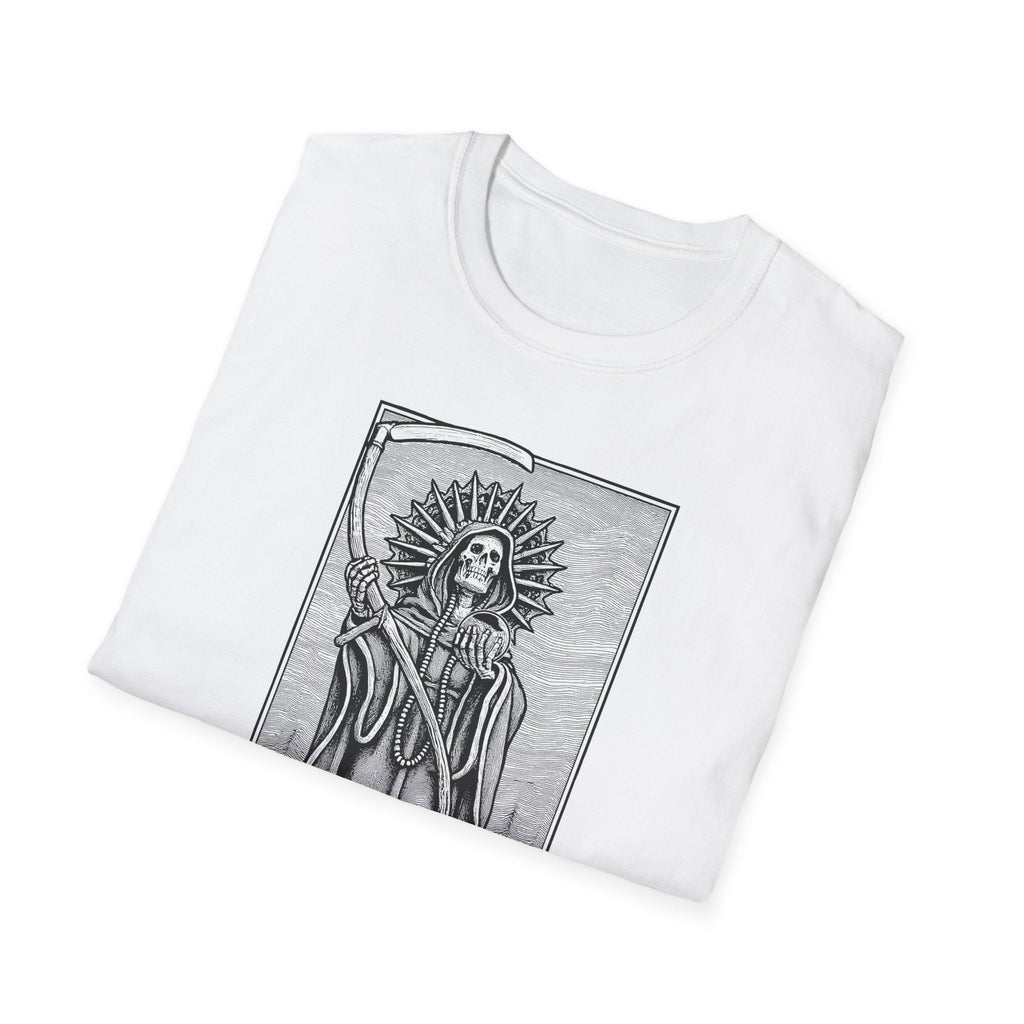 Santa Muerte Unisex T-Shirt, Gothic Grim Reaper Tee | Dellamorte Alternative Shirt, Halloween Gift, Day of the Dead Tee, Graphic Death Saint
