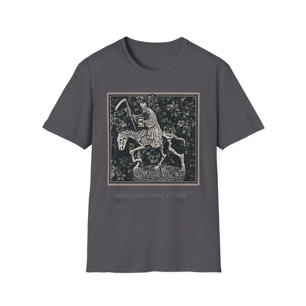 Triumph of Death Shirt | Grim Reaper Tee by Dellamorte | Four Horsemen Memento Mori Halloween Art T-Shirt | Dark Medieval Gothic Apparel