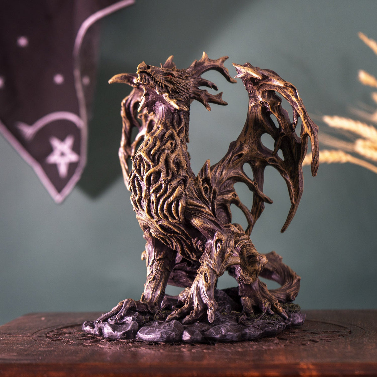 Forest Roots Dragon Figurine