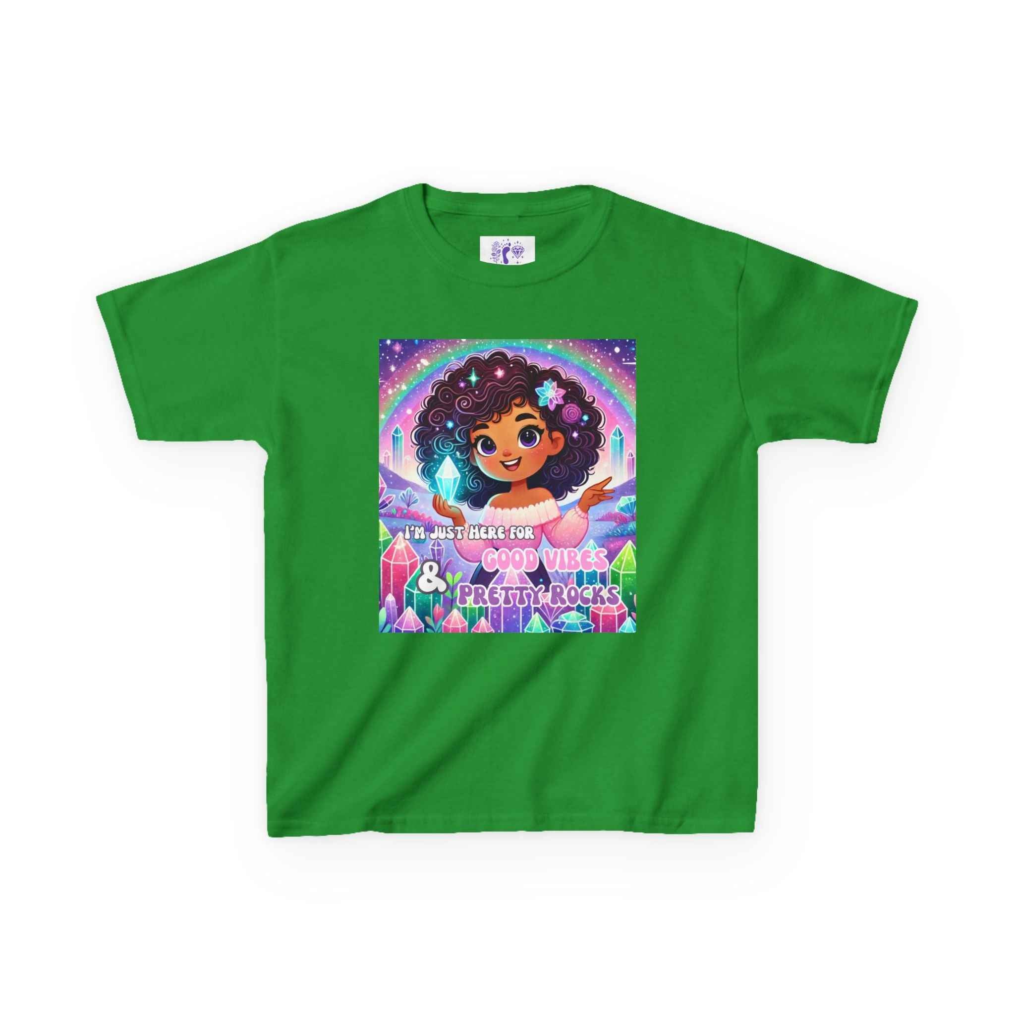 Kids TShirt 'I'm Just Here for Good Vibes and Pretty Rocks' | Kids clothes | Wiccan Center