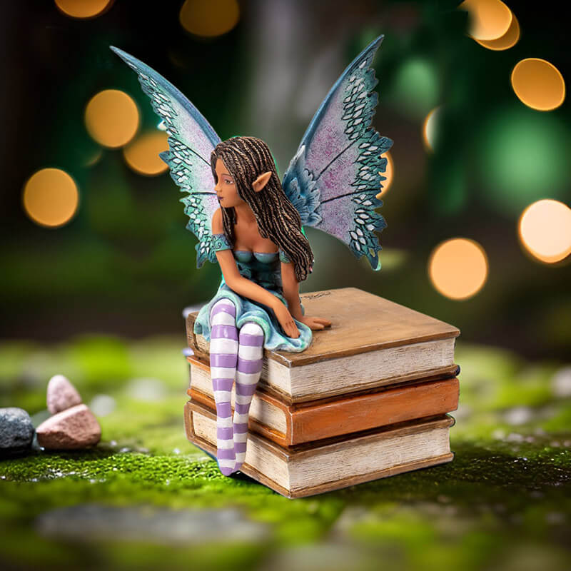 Book Stack Fairy Figurine | Fairy Figurines | Wiccan Center