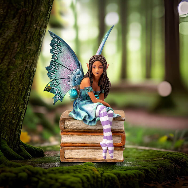 Book Stack Fairy Figurine | Fairy Figurines | Wiccan Center