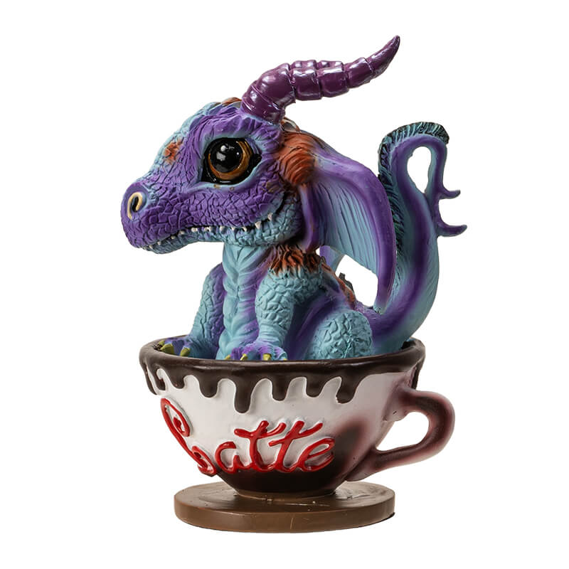 Latte with Eugene the Dragon Figurine | Dragon Figurines & Statues | Wiccan Center